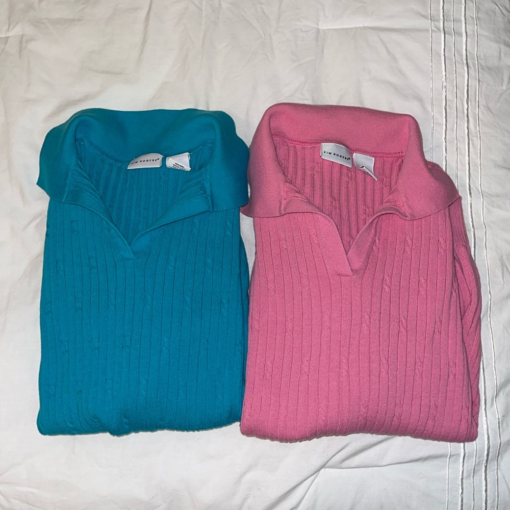 Vintage style collar cable knit sweater bundle
